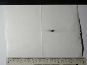 Black Smear on Paper Sample